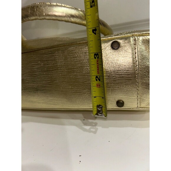 Helen Welsh Vintage NWT Gold Leather Shoulder Bag - Picture 15 of 15